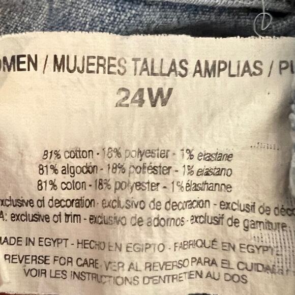 Gloria Vanderbilt Womens Denim Pedal Pushers Size 24W All Around Slimming Bling - Picture 7 of 8